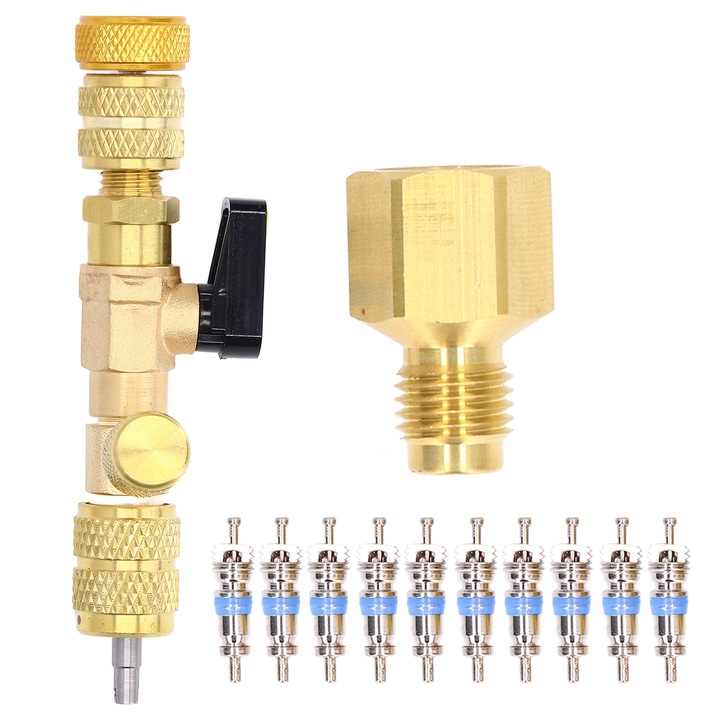 Szelepmag-eltávolító szerszámkészlet, Enforose, sárgaréz, 1/4 hüvelykes és 5/16 hüvelykes portokhoz