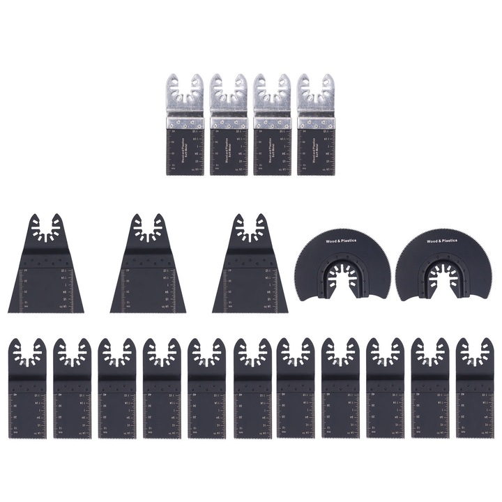 Set 20 Piese Lama Fierastrau Oscilant Enforose, Otel Carbon, Multicolor, Universal