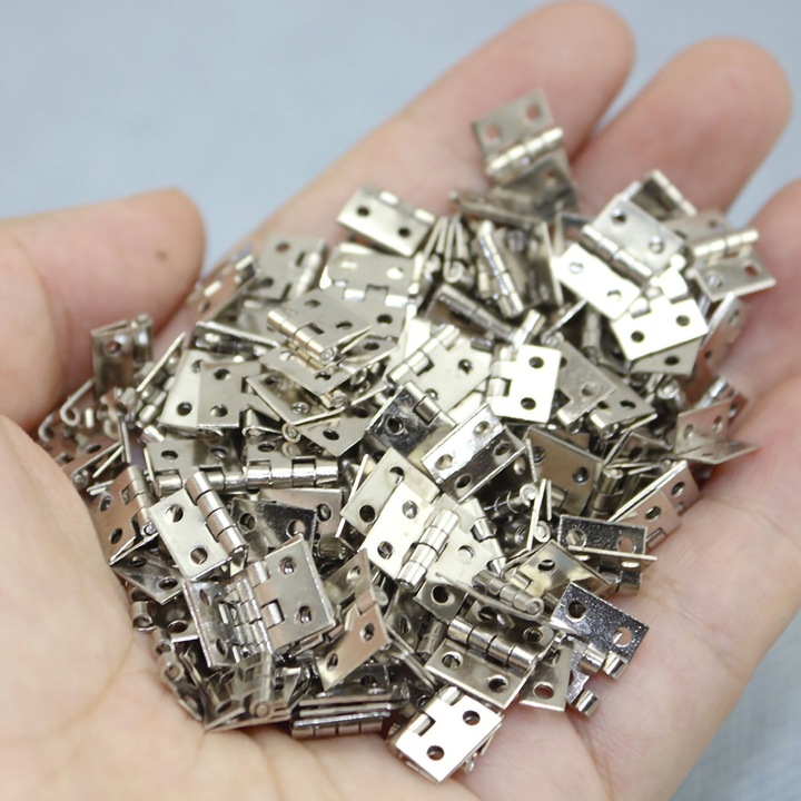 20 darab mini sárgaréz zsanér, 8x10mm, korrózióálló, kis projektekhez