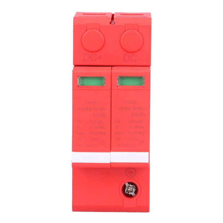 Dispozitiv de protectie la supratensiune Enforose YXM8-PV40, 40KA, DC1000V, set 1x dispozitiv, 2x suruburi, 1x capac