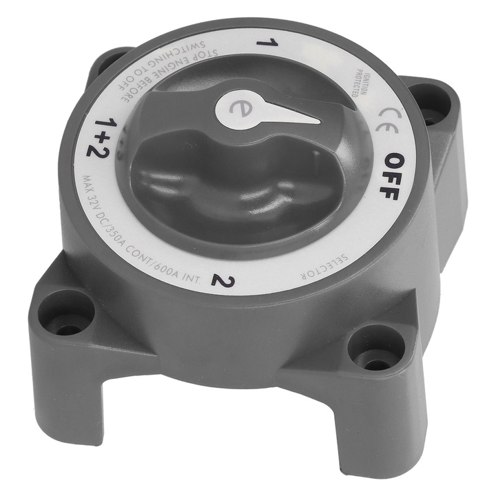 Comutator baterie Enforose 32V 350A, IP66 impermeabil, 3/8in-16 terminal, pentru autocaravane, iahturi, utilaje de constructii