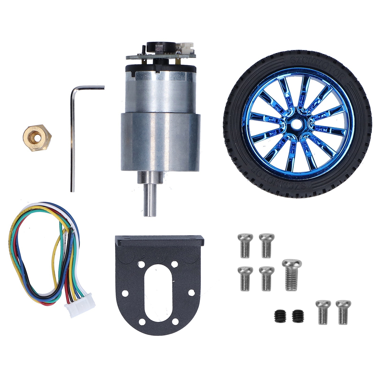 REOX YAGYU7.0 シザー Set motor encoder JGB37-520, 6mm, cu suport, pentru carucior