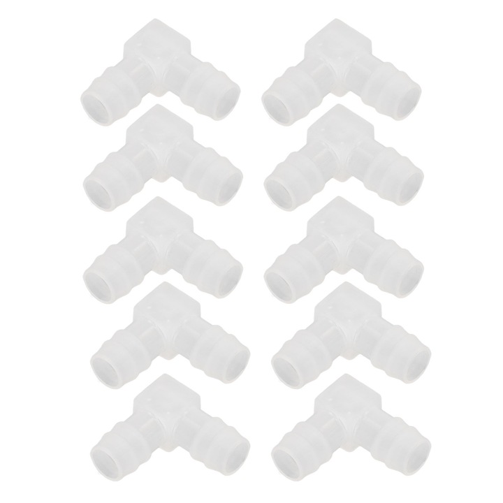 Set 10 buc. Imbinare furtun din plastic, Enforose, PP, rezistent la coroziune, non-toxic, pentru laborator si acvariu