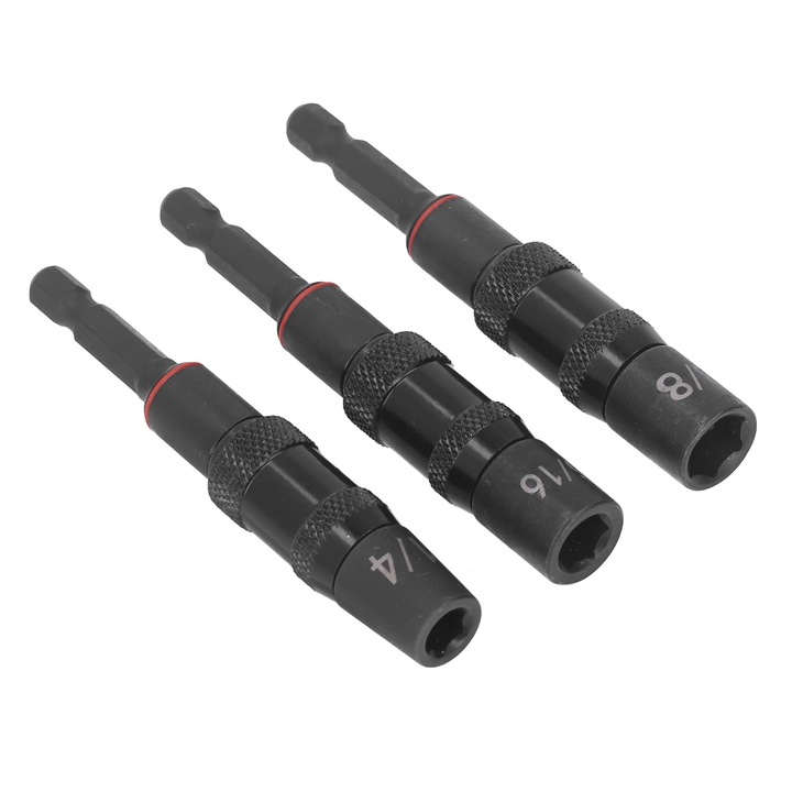 Set adaptor priza pentru sofer cu impact Enforose, 3 x dimensiuni 1/4in, 3/8in, 5/16in, lungime 88mm, magnet puternic