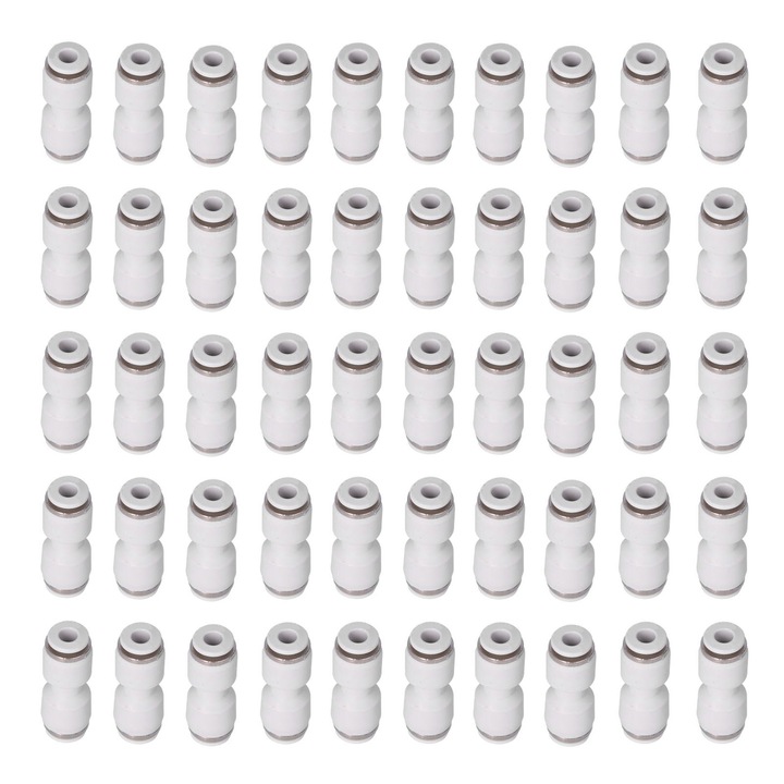 Conector pneumatic, Enforose, set 50 buc, plastic PBT, cupru nichelat, rezistent la coroziune