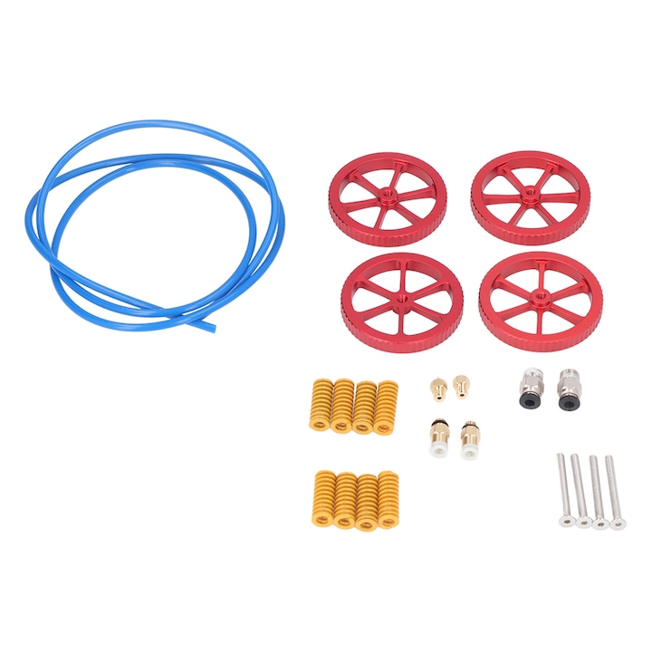 Kit de nivelare a patului incalzit, aliaj de aluminiu, PTFE, piulita de nivelare cu rasucire manuala, cu arc de matrita de pat fierbinte pentru imprimanta 3D Enforose