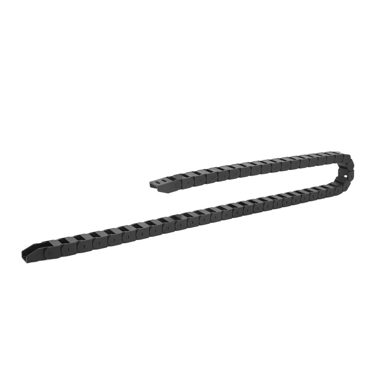 Lant de transport cablu din nylon, Enforose, 1m, rezistent la temperaturi extreme, utilizare in masini CNC, negru