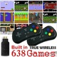 Конзола с 620 игри, безжична, HDMI, с 2 лоста и стик, преносима и компактна, размери на конзолата 9, 3 x 3 x 1 cm, работи на батерии, черна