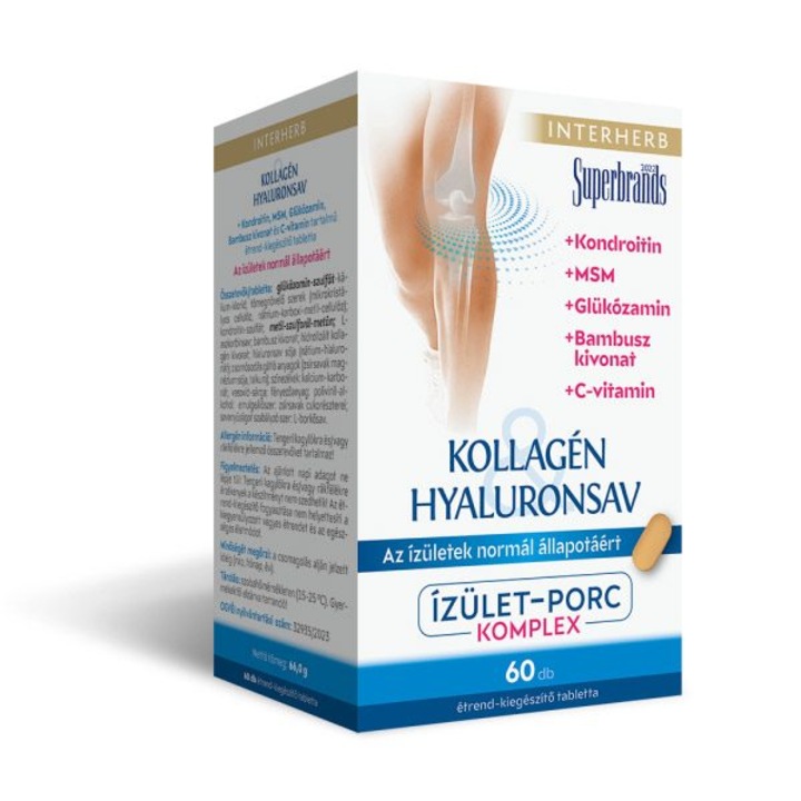 Tablete cu colagen, MSM, controitina si glucozamina Interherb 60 buc