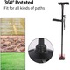 Baston Ortopedic Pliabil cu Sprijin la Sol in 4 Puncte, Chris Badzi 369®, Maner cu Lanterna LED Stralucitoare, Reglabil pe Inaltime, Potrivit pentru Ambele Maini, Ideal pentru Batrani sau Persoanele dupa Accidente sau Rani, Dimensiuni 85 – 97 cm, Negru