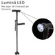 Baston Ortopedic Pliabil cu Sprijin la Sol in 4 Puncte, Chris Badzi 369®, Maner cu Lanterna LED Stralucitoare, Reglabil pe Inaltime, Potrivit pentru Ambele Maini, Ideal pentru Batrani sau Persoanele dupa Accidente sau Rani, Dimensiuni 85 – 97 cm, Negru
