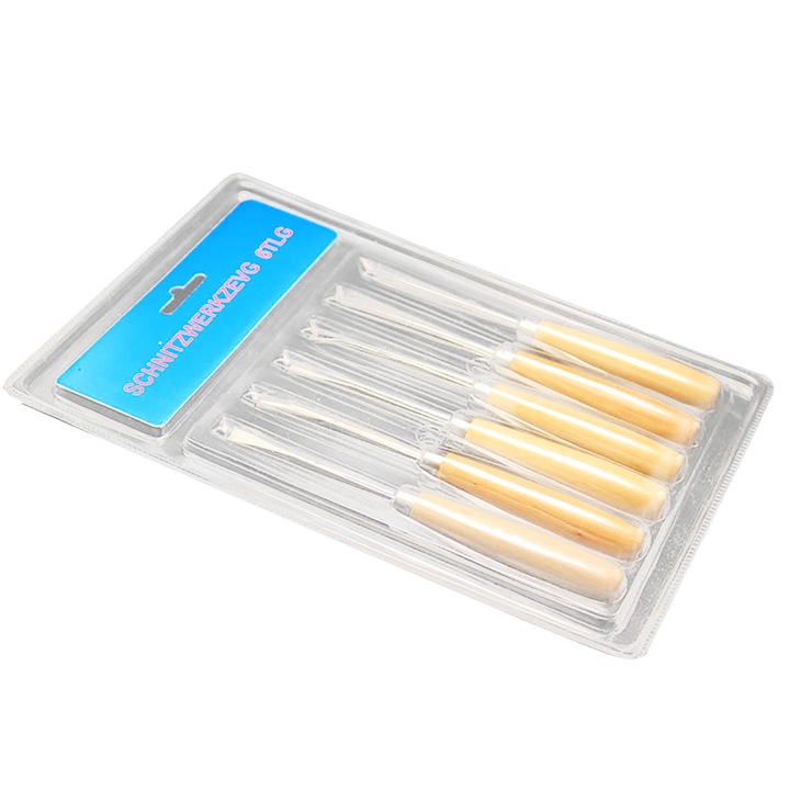 Fafaragó vésőkészlet, Enforose, 6 db, 45-ös szénacél, 160mm, 8mm