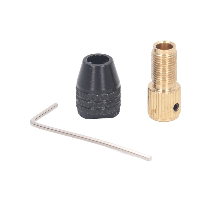 Mandrina cu 3 falci pentru bormasina, unealta rotativa cu strangere automata, set de chei hexagonale cu tija de extensie cu linii drepte, gaura de 2,0 mm