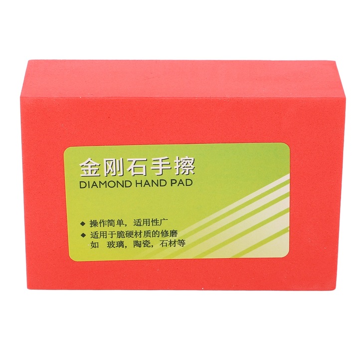 Pad de Polizare cu Diamant 60 Grit, Enforose, Rezistent la Uzura, Rosu, Set 1 buc