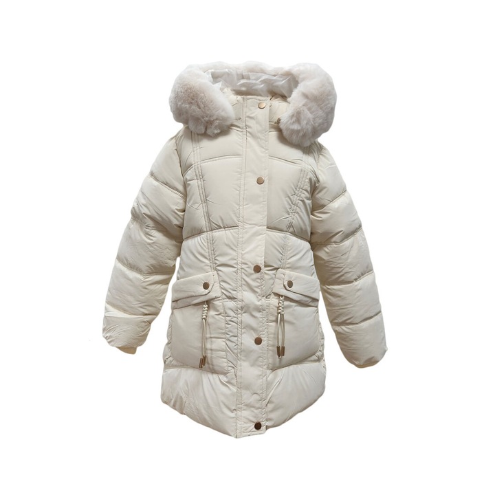 Geaca iarna fetite, GMA 5432, Ivoire