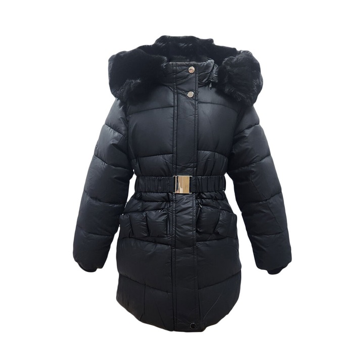Geaca iarna fetite, GMA 5433, Negru