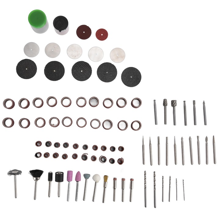 Kit de accesorii pentru scule rotative Enforose, 141 buc, cutie de depozitare, compatibilitate universala