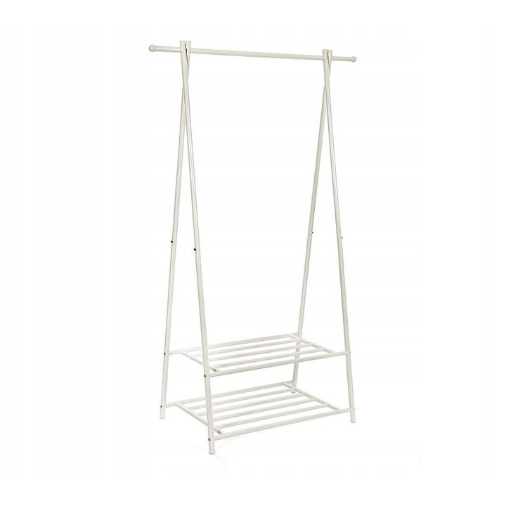 Ruhaakasztó cipőtartóval a folyosóra, Szervező kampókkal ruhákhoz, 155x87, 5 cm Songmics