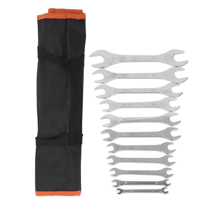 Set 11 Chei Inelare Duble Enforose, Otel Carbon, Dimensiuni 6x7mm - 30x32mm, Grosime 3mm, Antiderapante