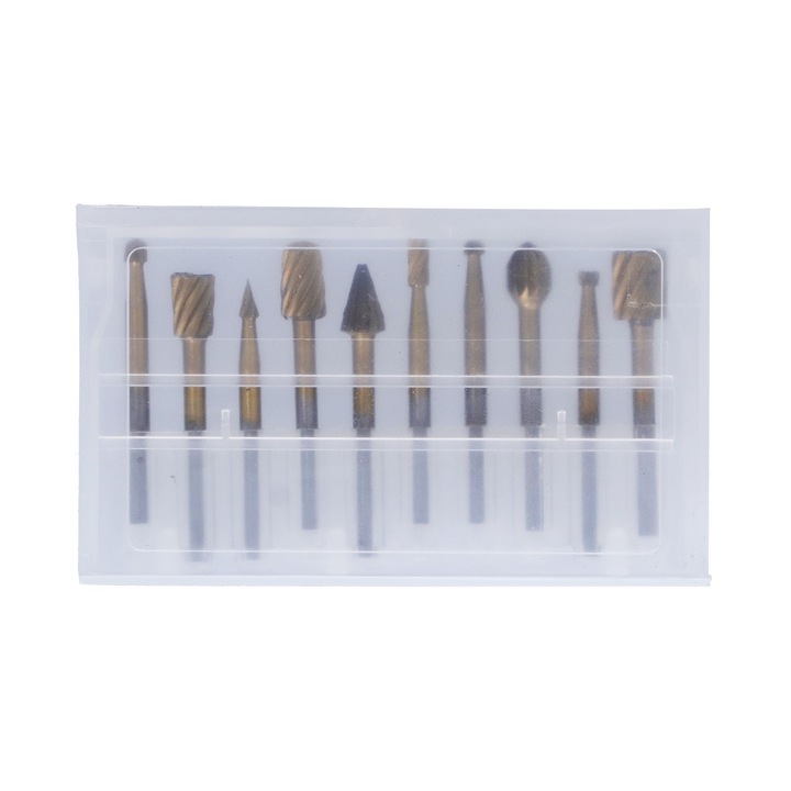 Set 10 Freze Rotative Enforose, Otel Rapid Acoperit Ti, 1/8in, 40mm, pentru Lemn si Plastic