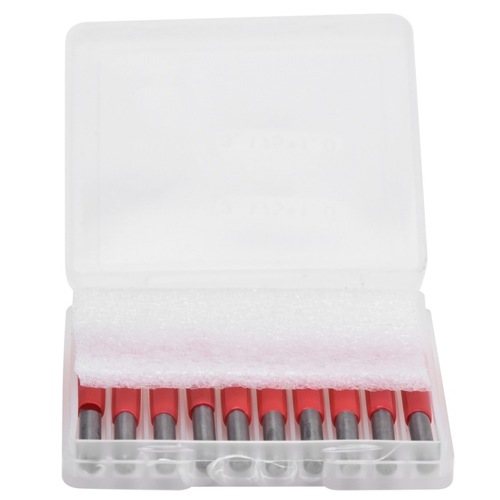 Комплект от 10 броя V-образни гравюри за CNC рутер, 1 канал за печатни платки, акрилни табели за писане, сребро