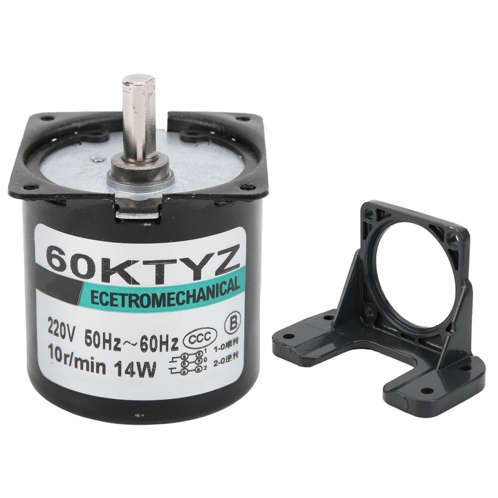 Micromotor Enforose XD-60KTYZ, cu suport, 220V, 38rpm, cupru, dimensiune 7x19mm, pentru micro utilaje, unelte si micromecanica