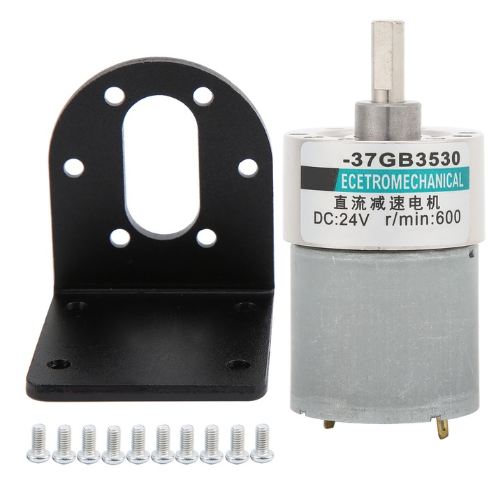 Motor cu angrenaj DC Micro Mic Viteza mica Viteza mare Magnet permanent de torsiune 24V XD37GB3530 Suport (600rpm/min) Enforose