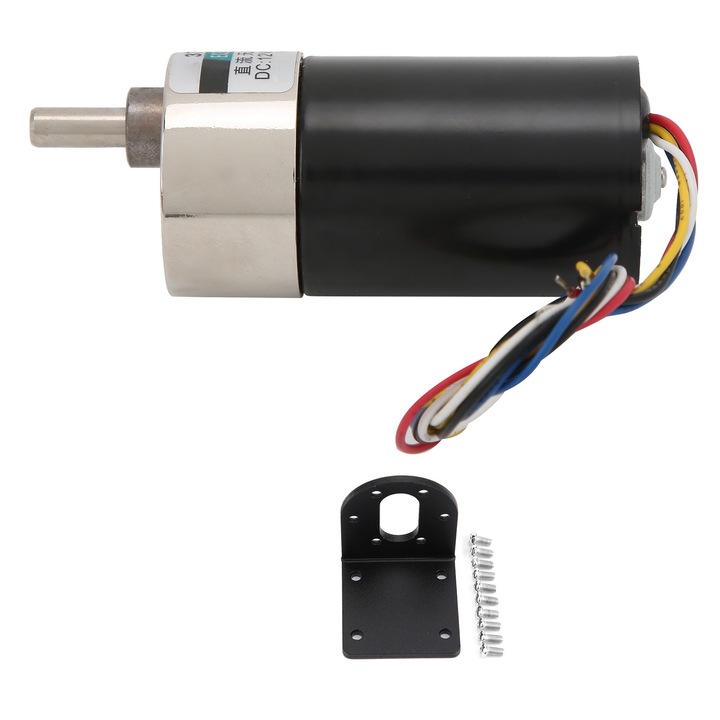 Mini motor cu angrenaj fara perii cu suport CW/CCW DC24V pentru micro-masini XD-37GB3650 Enforose
