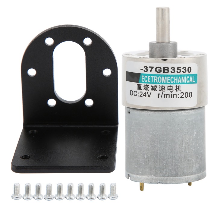 Motor cu angrenaj CC Micro Mic Viteza mica Viteza mare Magnet permanent de torsiune 24V XD37GB3530 Suport (200rpm/min)