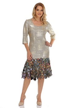 Rochie Jerse si aplicatii Liza Panait R1063E Rochie Jerse si aplicatii Liza Panait R1063E