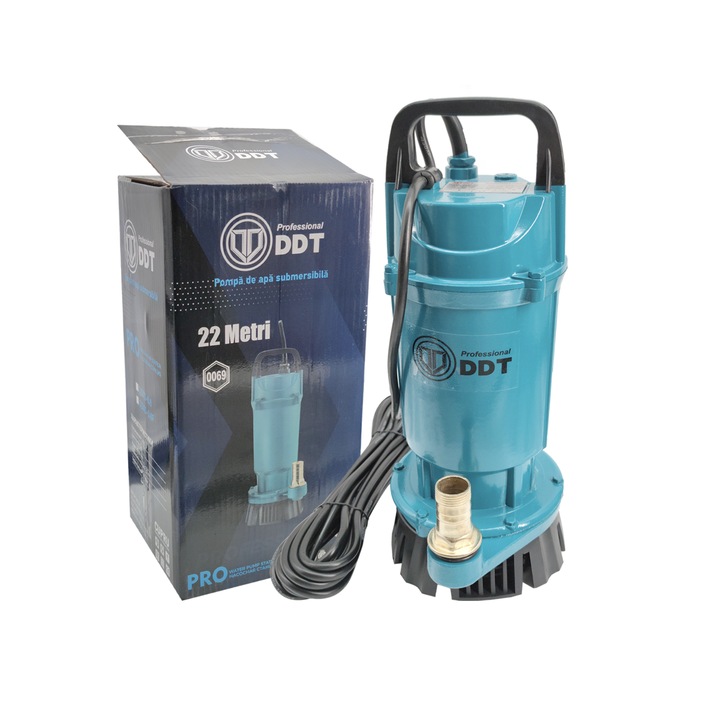 Tisztavíz búvárszivattyú, DDT, QDXS-0, 6F, 600 W, 3 m³/h, 2860 ford./perc, 22 méter