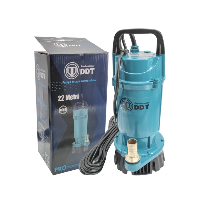 Помпа за чиста вода, DDT, QDXS-0, 6F, 600 W, 3 m³/h, 2860 Rpm, Потопяема, 22 метра