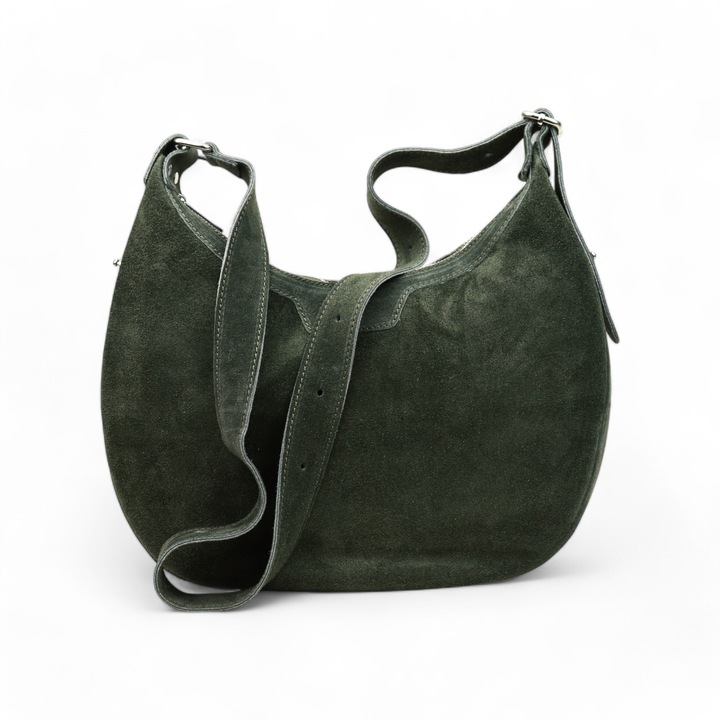 Női táska, Moranti, Természetes bőr, Zöld