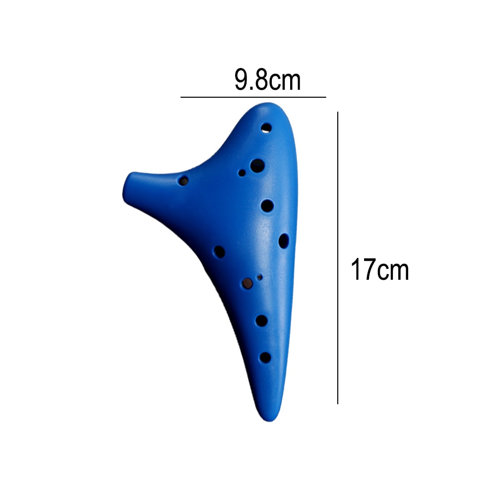 Ocarina din plastic 12 gauri, Cozevdnt, sunet excelent, albastra