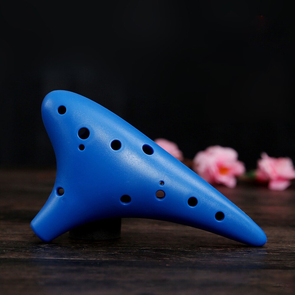 カオリタソ Ocarina din plastic 12 gauri, Cozevdnt, sunet excelent, albastra