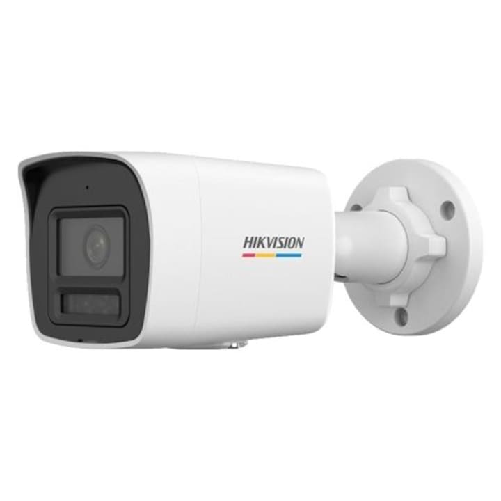 2MP ColorVu IP камера, интелигентна хибридна светлина, 4 mm обектив, IR 30m, бяла светлина 30m, микрофон, PoE, IP67 - Hikvision DS-2CD1027G2H-LIU(4mm)