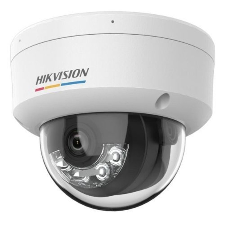 IP камера 2MP, ColorVu, 4mm обектив, Smart Hybrid Light, IR 30m, бяла светлина 30m, микрофон, PoE, IK08 - Hikvision DS-2CD1127G2H-LIU(4mm)