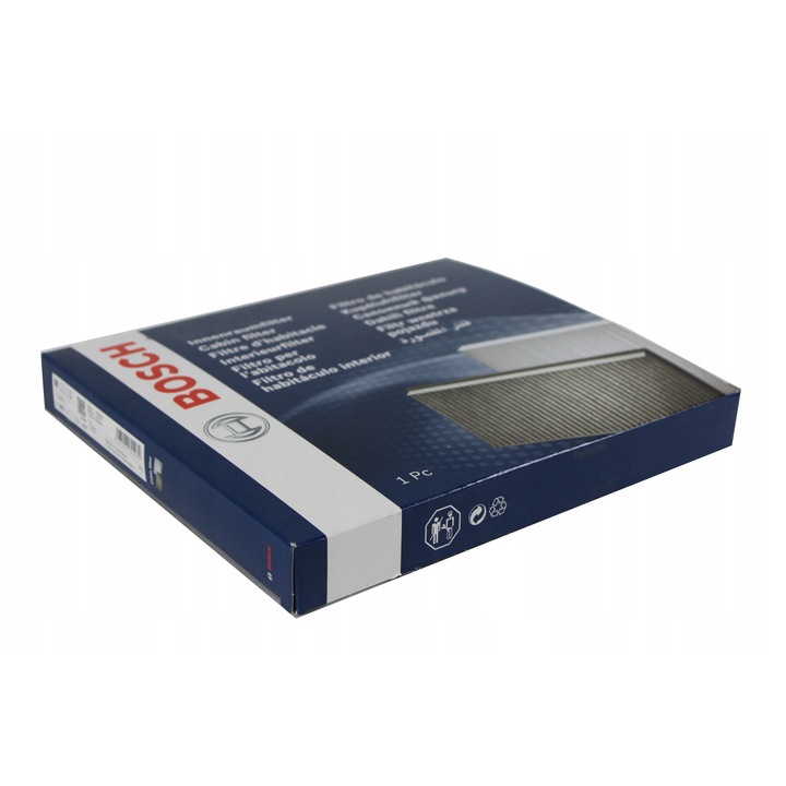 Bosch utastérszűrő, aktív szénnel, 216,5x193x25 mm, Dodge Caliber, Chrysler Sebring, Jeep Compass, Lancia Flavia számára