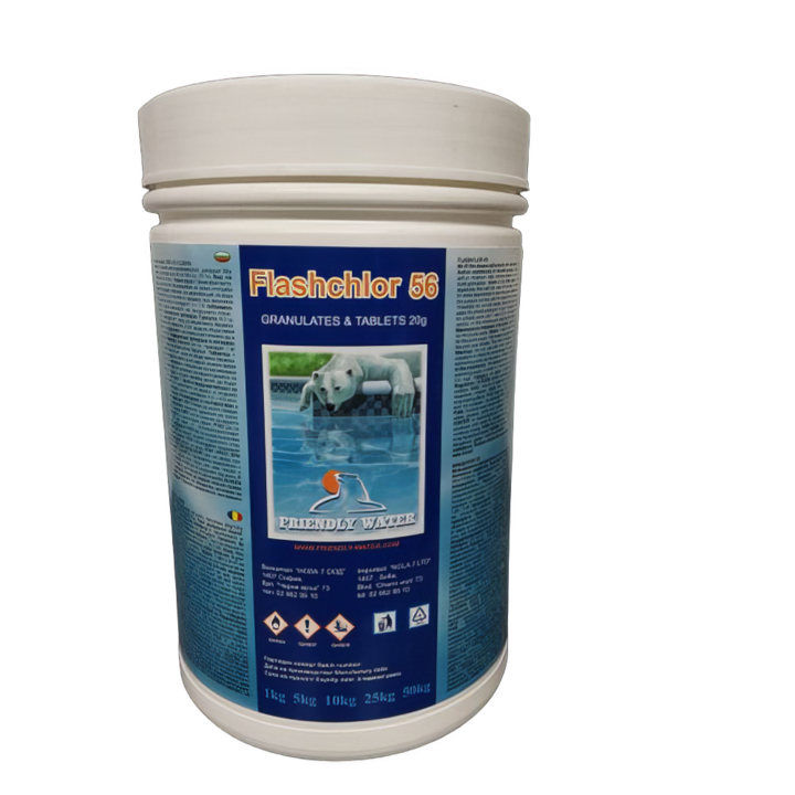 Флашхлор 56 Friendly Water, бърз хлор на гранули, 1 кг