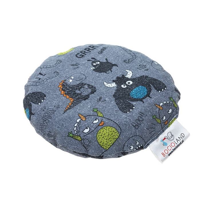 Pernuta Bocioland anticolici, umpluta cu samburi de cirese, 14 cm, Monsters