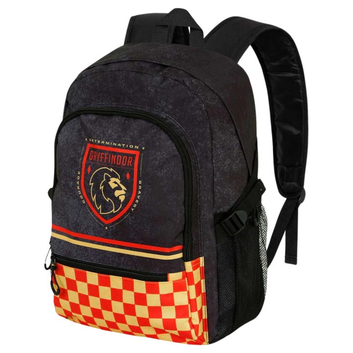 Ghiozdan scoala, Nerd Hunters, Harry Potter Gryffindor, Cordura, Spatios, Compartimente multiple, Buzunar pentru laptop, Rezistent la apa, Zip, Multicolor