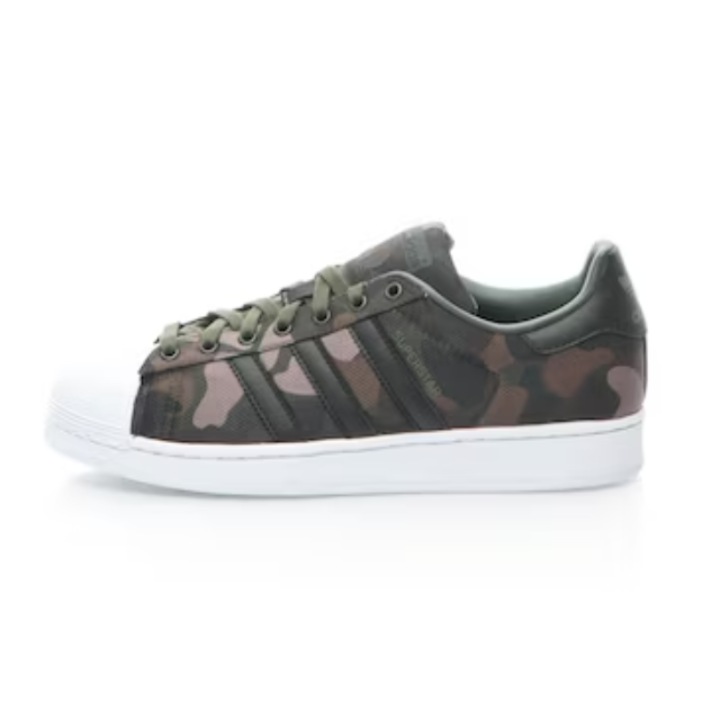 Adidas Superstar CAMO férfi sportcipő, sötétzöld, 40 2/3