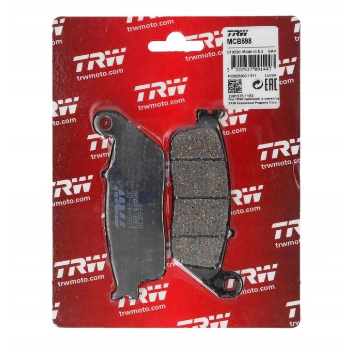 Trw fékbetétek motorkerékpárokhoz, 600cc, 90-92