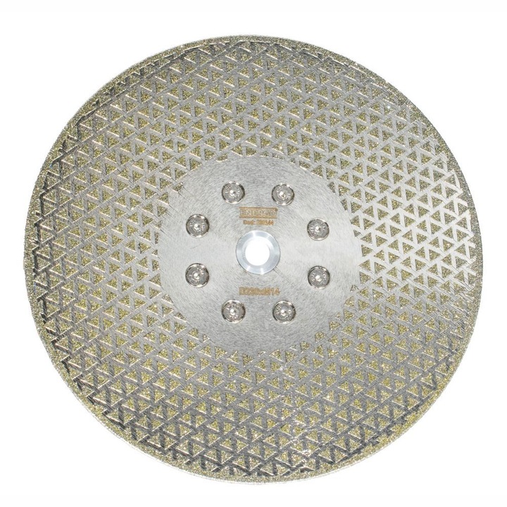 Disc diamantat taiere/slefuire CERAMIC TURBO 230 mm M-14 sector diamante lipite electroplacare marmura fibra-sticla/rasina ceramica-dura Energo