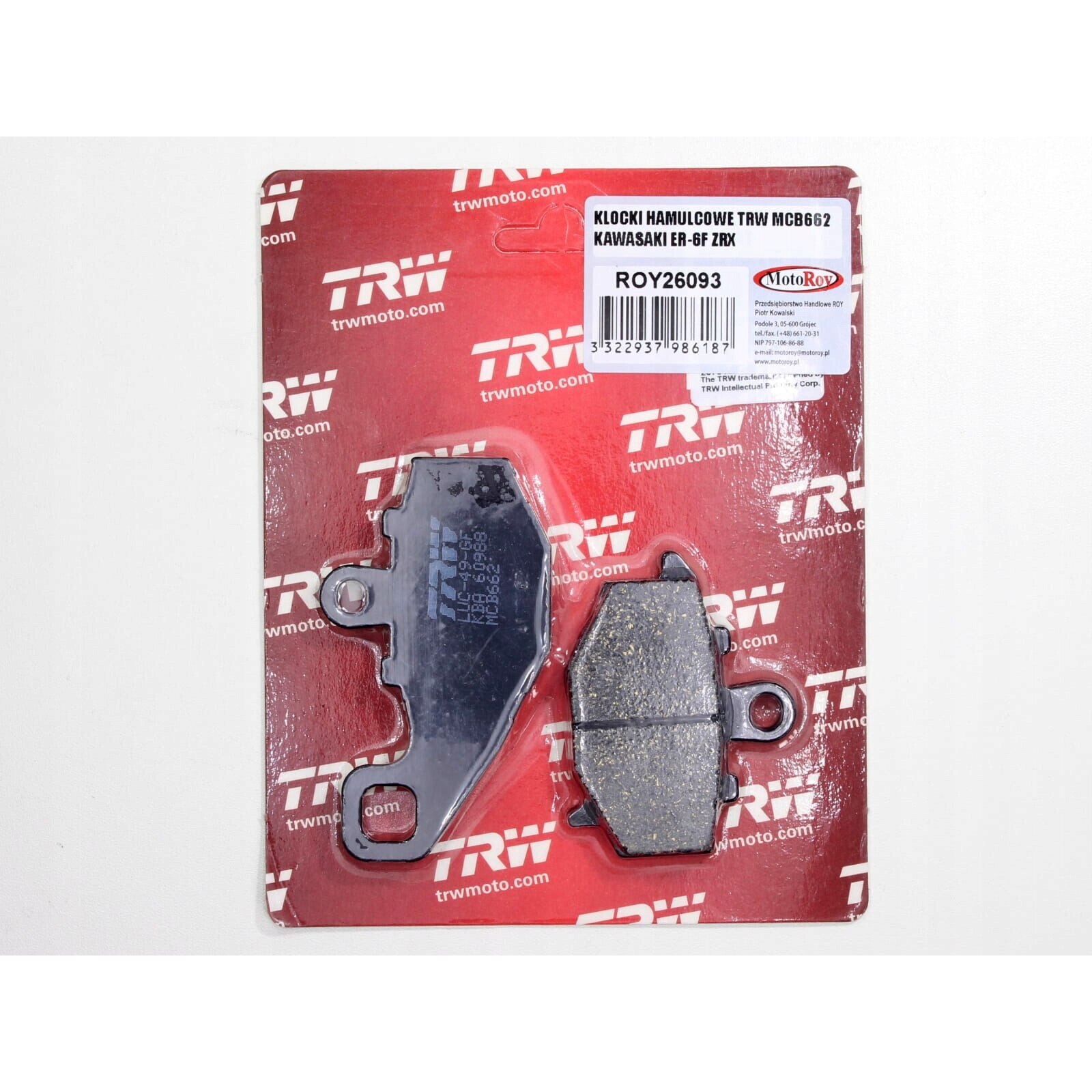 Placute de frana, Trw, pentru motociclete, compatibile Kawasaki ZX