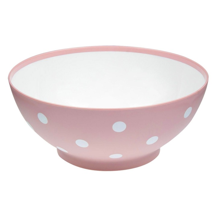 Bol Plastic, Model Buline, Culoare Roz Mat, Capacitate 3L