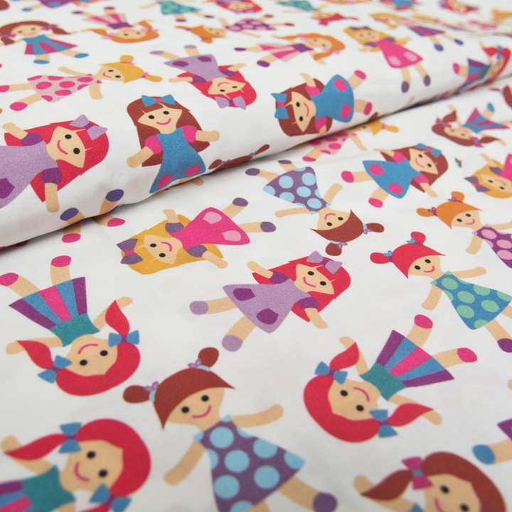 Material textil, Bumbac imprimat Fetele, bumbac 100%