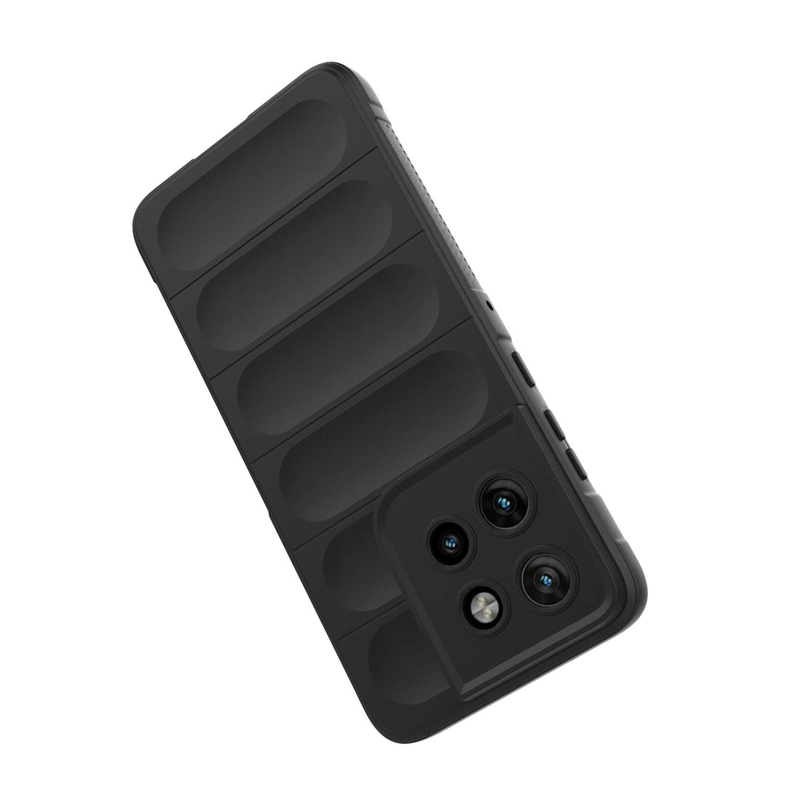 Husa telefon, pentru Motorola Edge 50 Neo 5G Heavy Duty 3D cu dungi senzoriale Soft Silicone Full Portection Rezistent la socuri, Negru intens