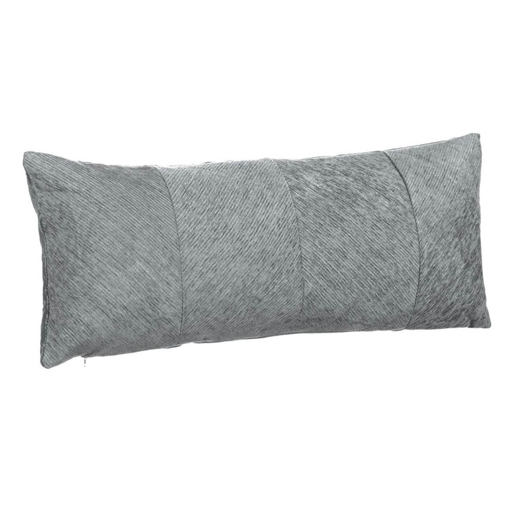 Perna Decorativa Chenille, Model Dungi, Gri, 70x30cm