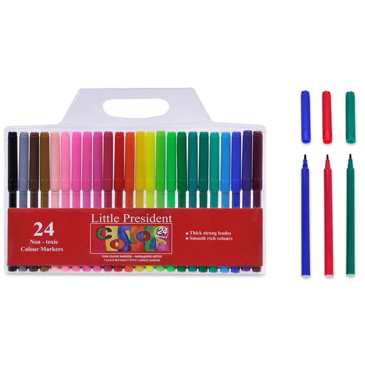 Set Carioci cu Varf Subtire - 24buc